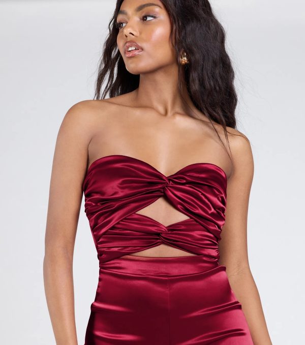 Looking Luxe Cutout Satin Wide-Leg Jumpsuit - Image 3