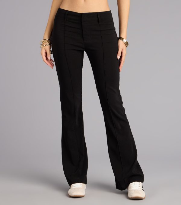 Sleek Polish High-Rise Flare Trouser Pants - Image 9