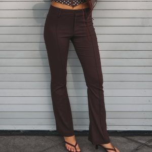 Sleek Polish High-Rise Flare Trouser Pants