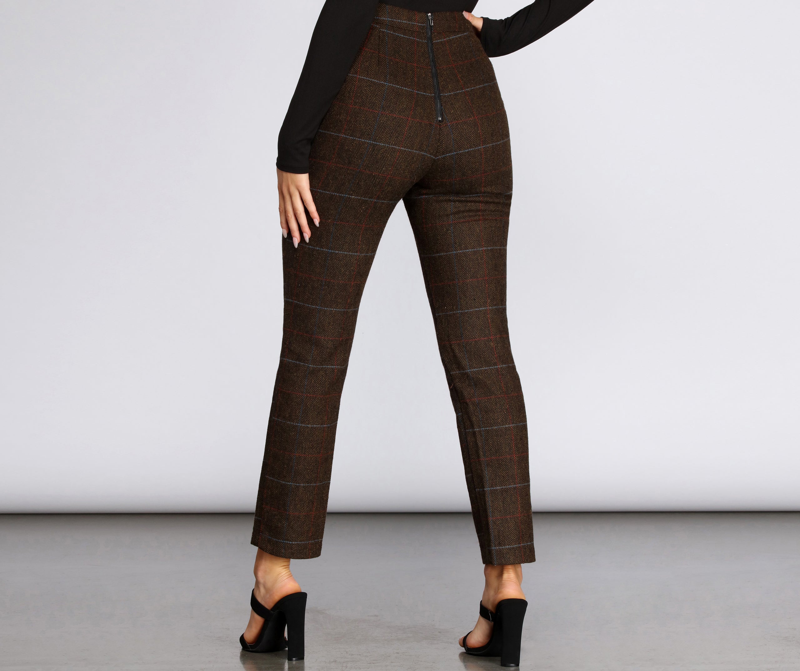 Plaid Perfection Tie Waist Pants - Image 2