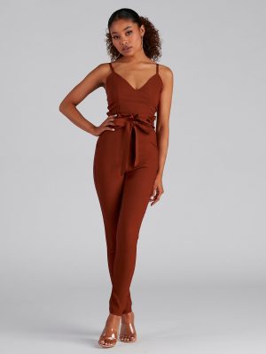 Poised And Tapered Paperbag Jumpsuit