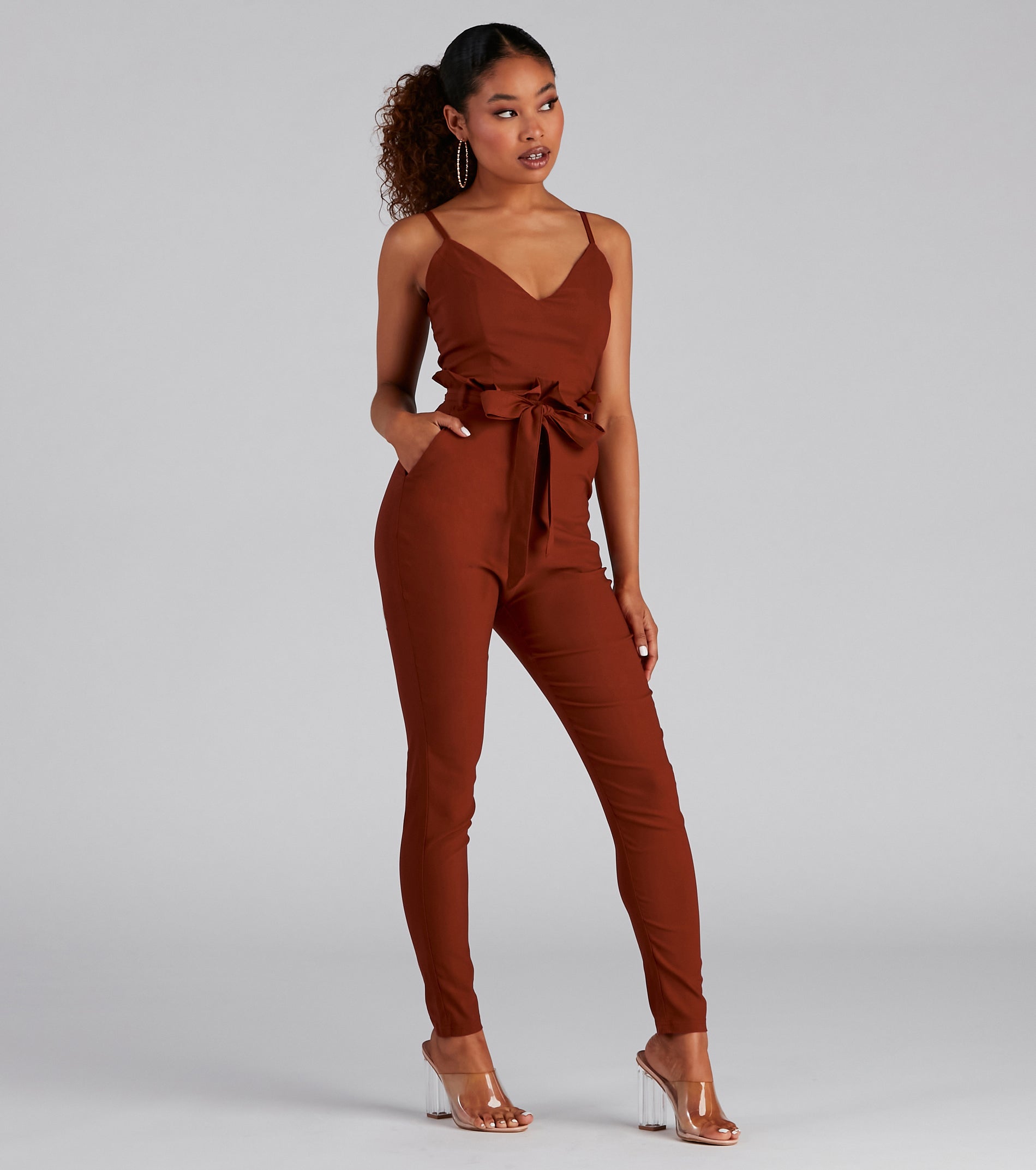Poised And Tapered Paperbag Jumpsuit - Image 3