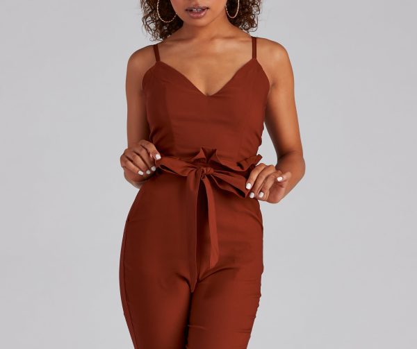 Poised And Tapered Paperbag Jumpsuit - Image 4