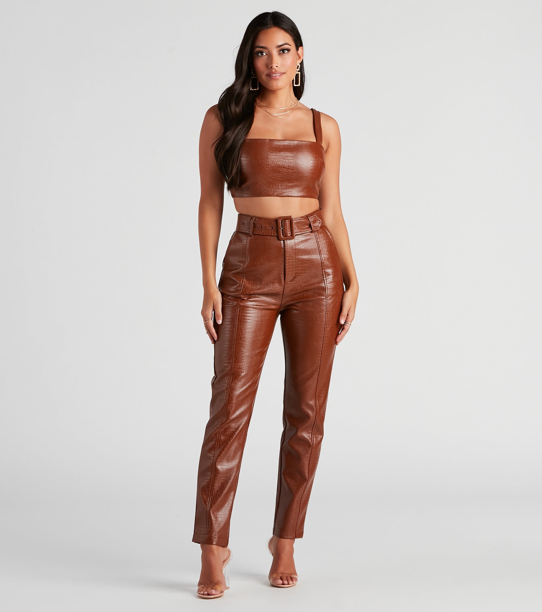 Sleek And Stylish Moves Belted Pants - Image 2