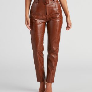 Sleek And Stylish Moves Belted Pants