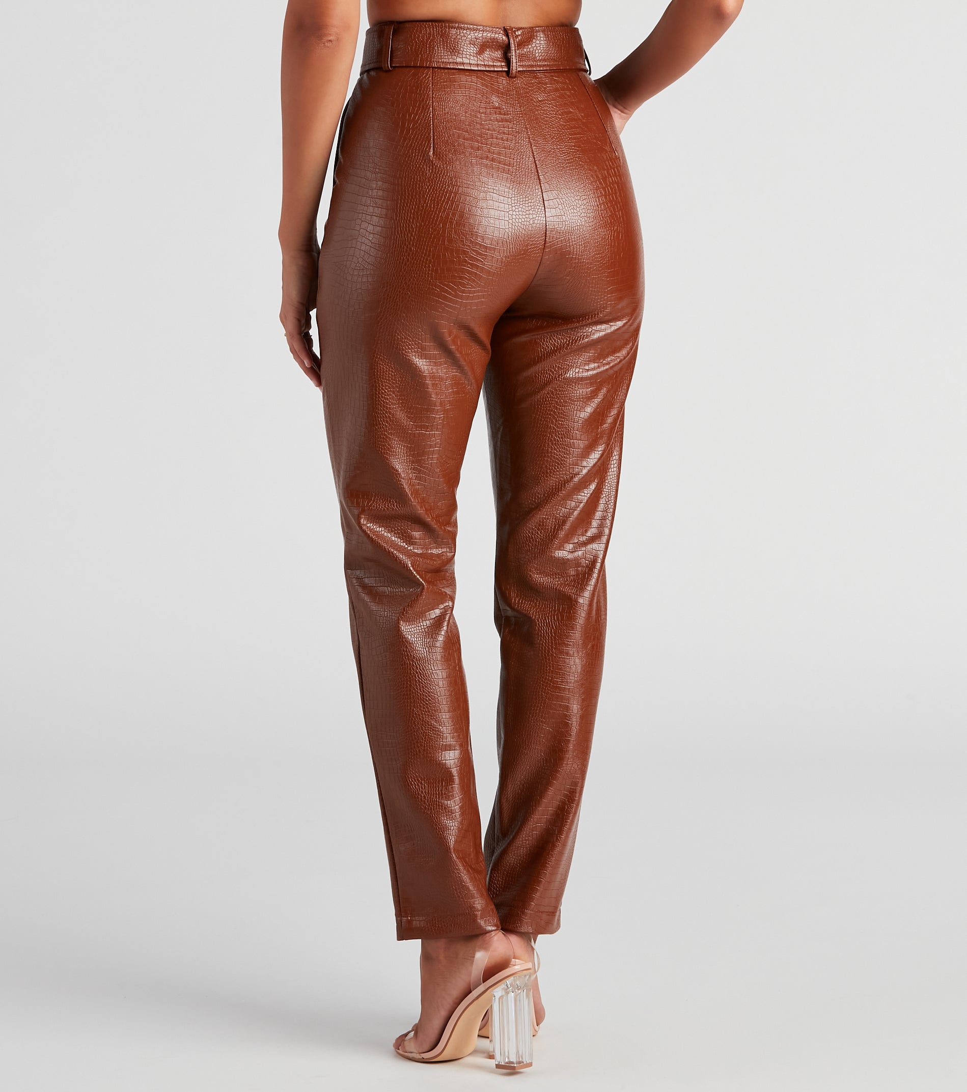Sleek And Stylish Moves Belted Pants - Image 3