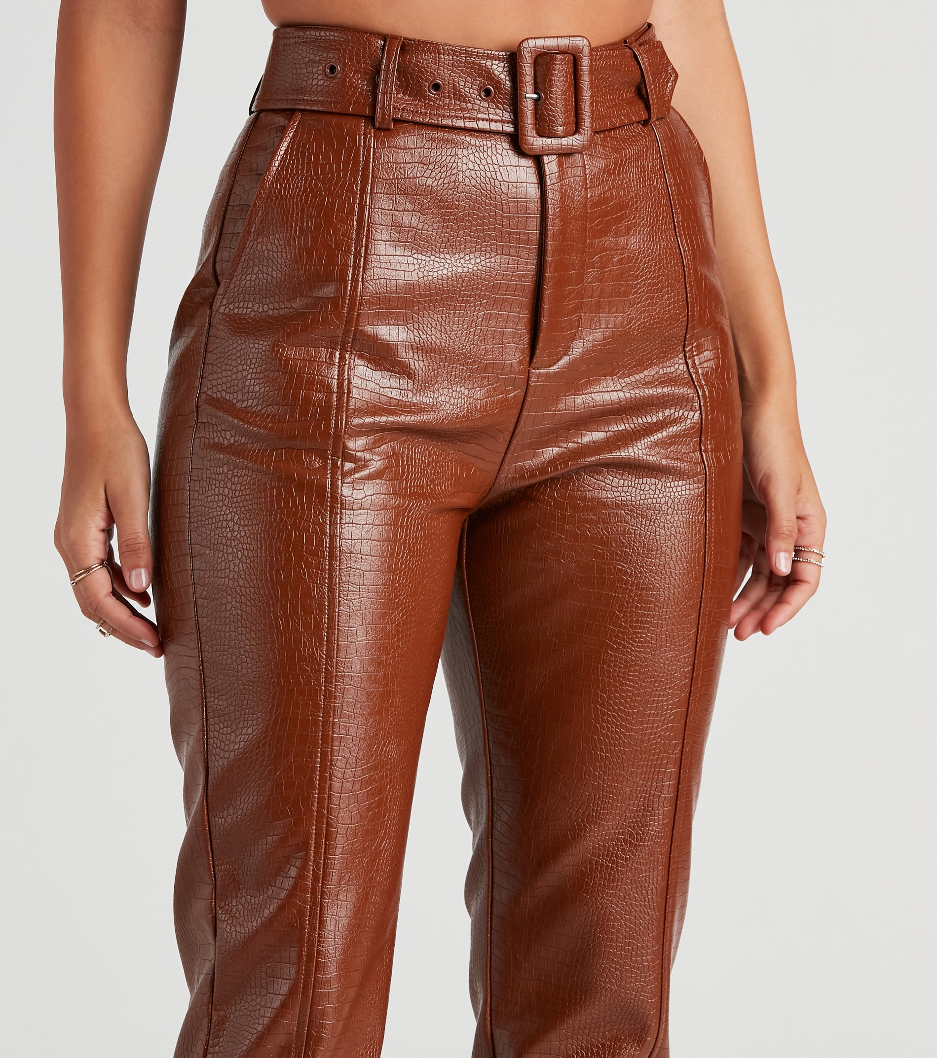 Sleek And Stylish Moves Belted Pants - Image 4