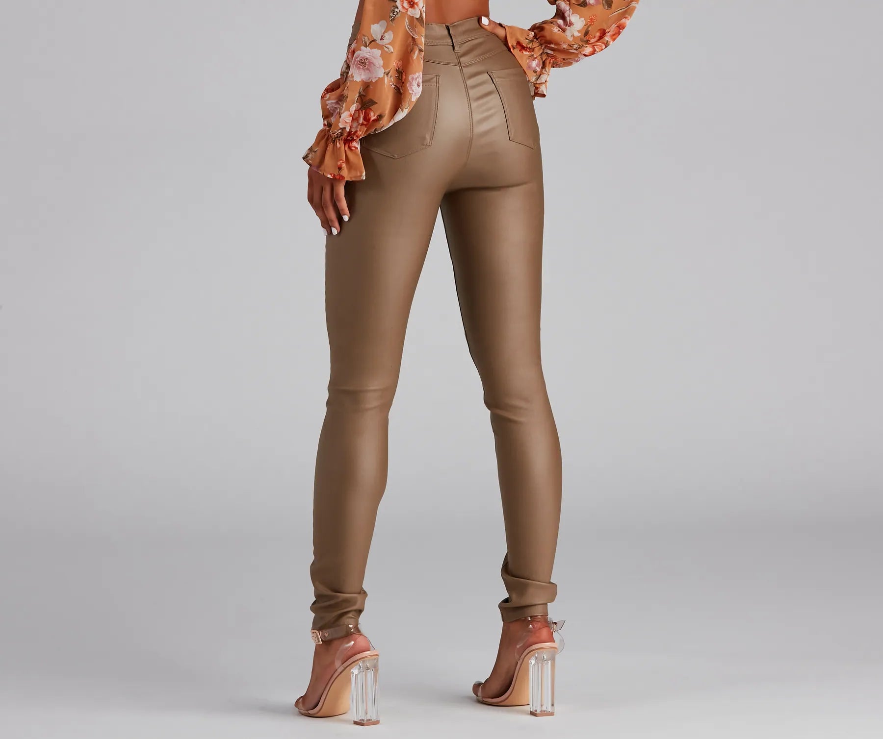 High-Rise Coated Skinny Pants - Image 13