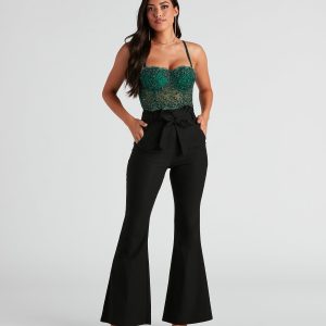 Not A Flare Woven Paper Bag Pants