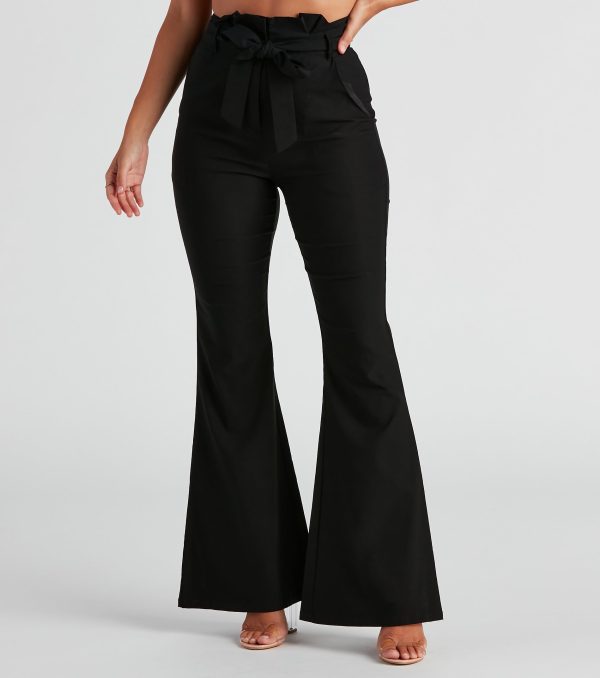 Not A Flare Woven Paper Bag Pants - Image 2