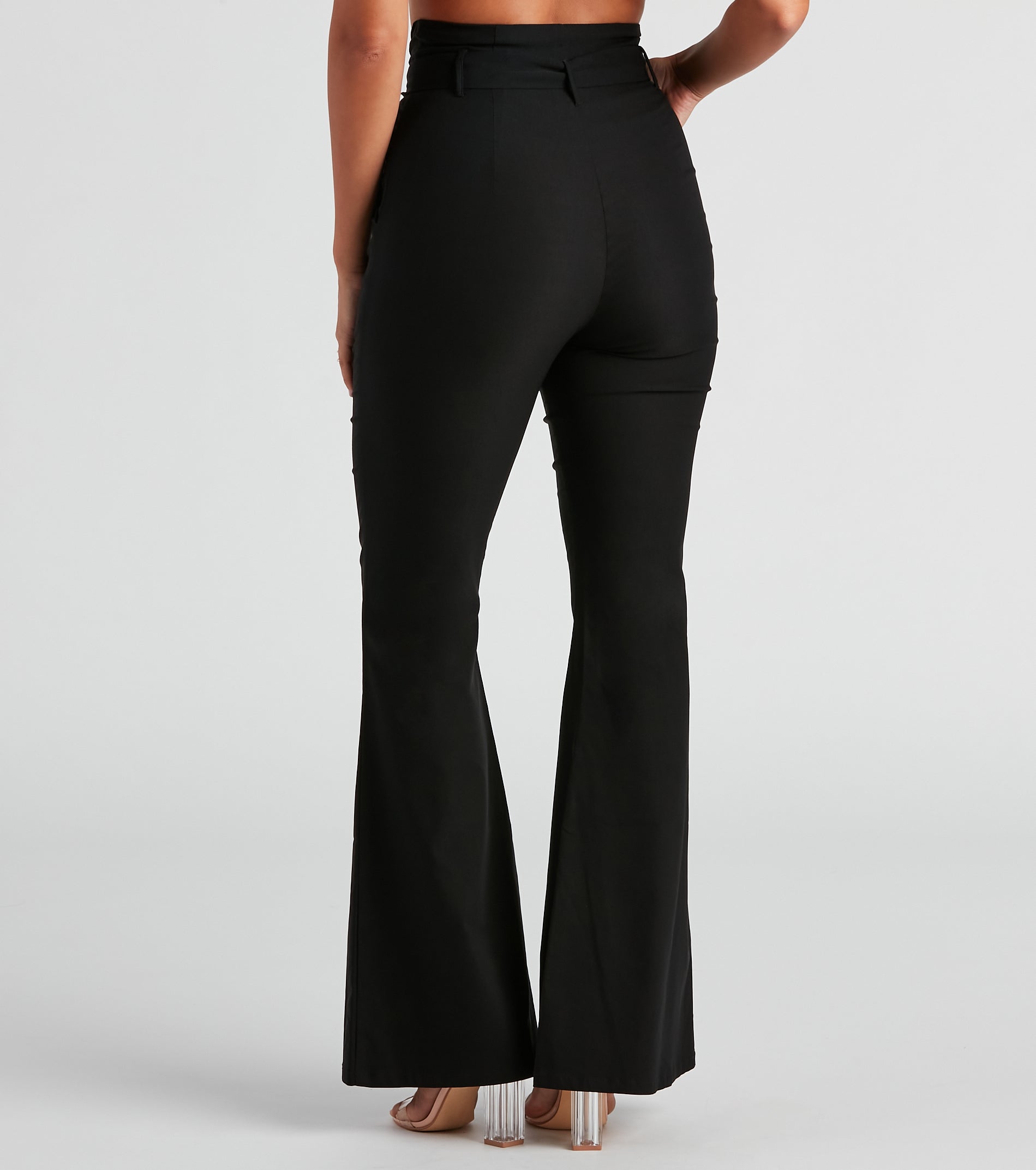 Not A Flare Woven Paper Bag Pants - Image 3