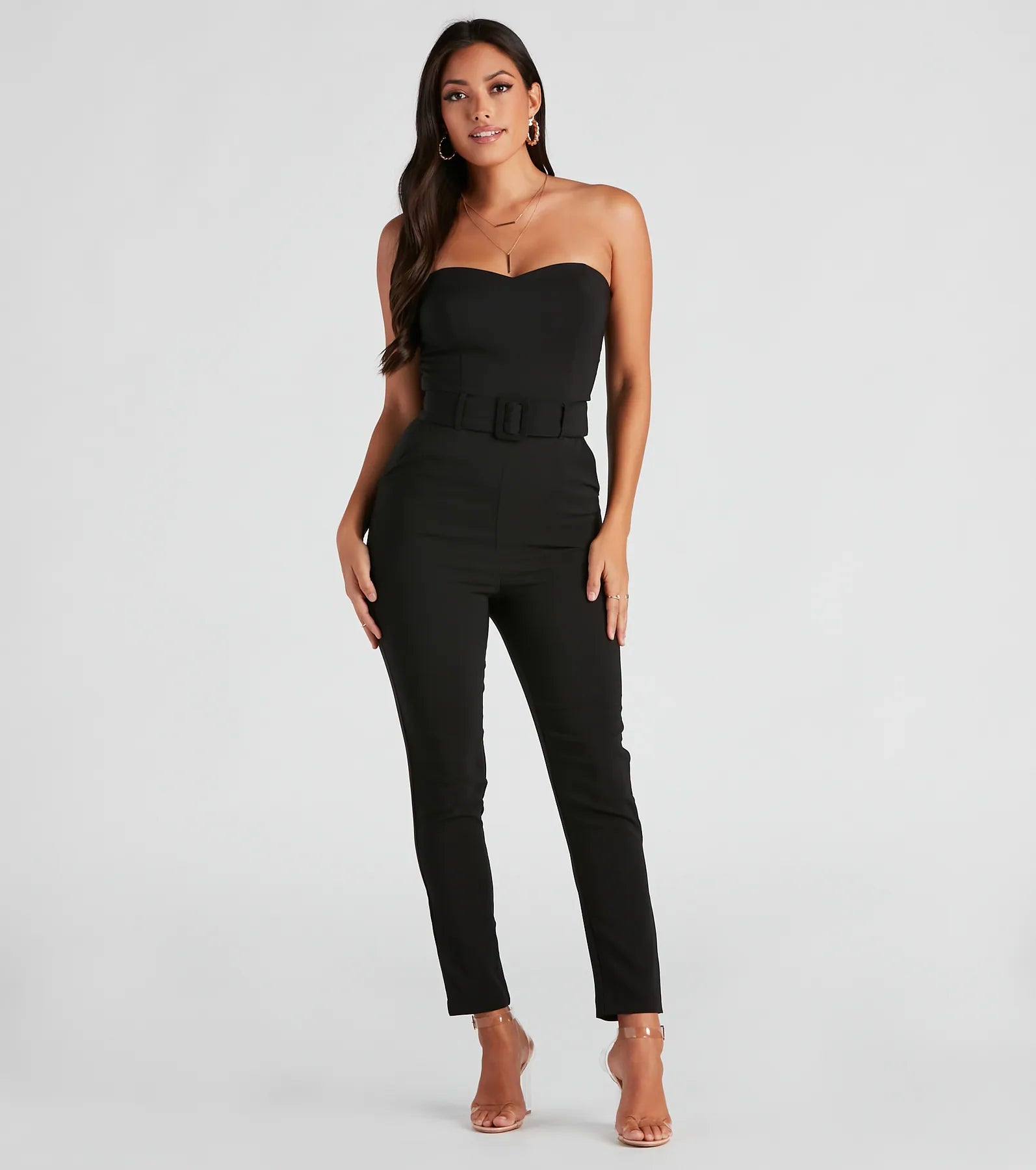 Sophiscated Chic Belted Jumpsuit - Image 5
