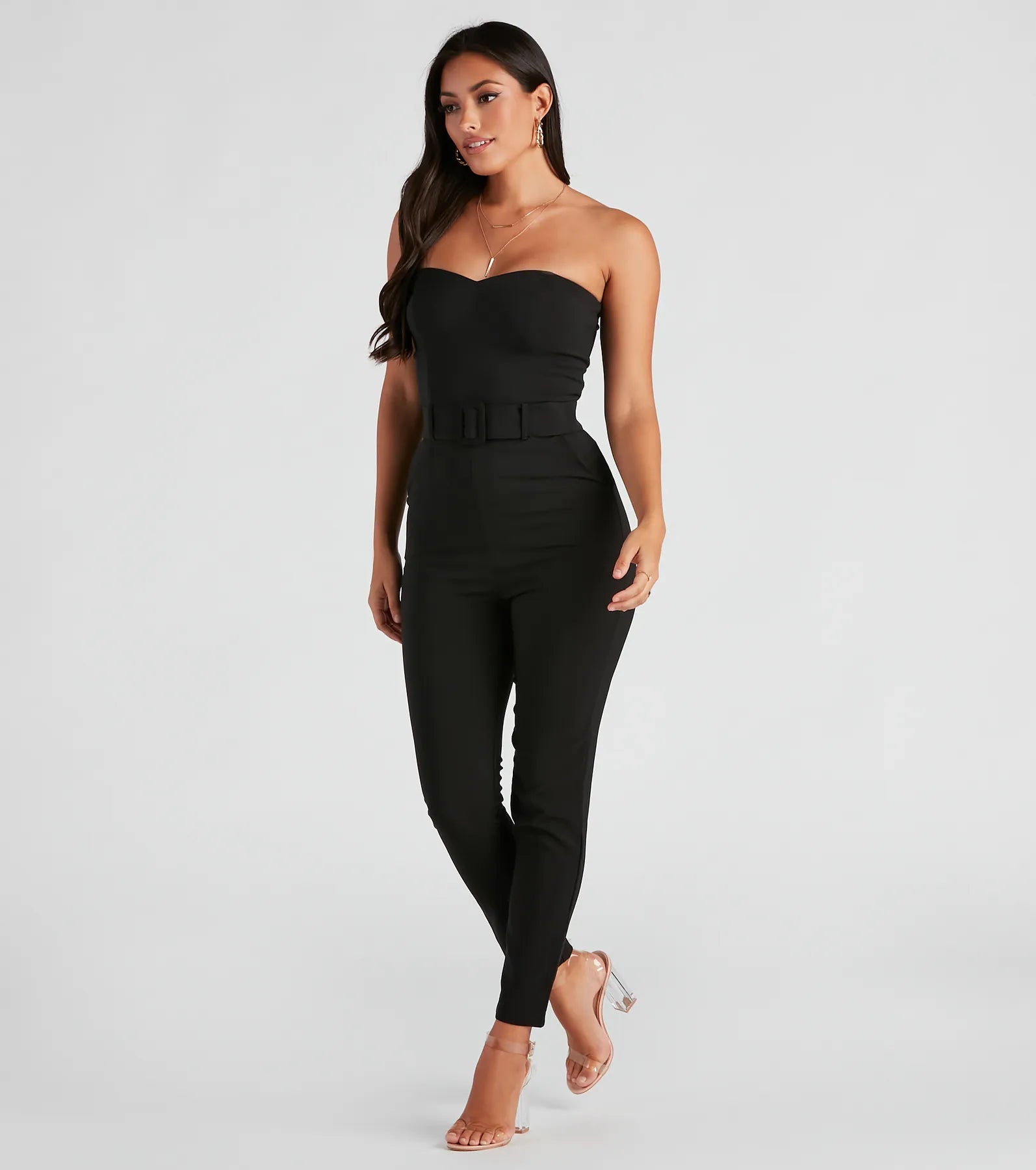 Sophiscated Chic Belted Jumpsuit - Image 7