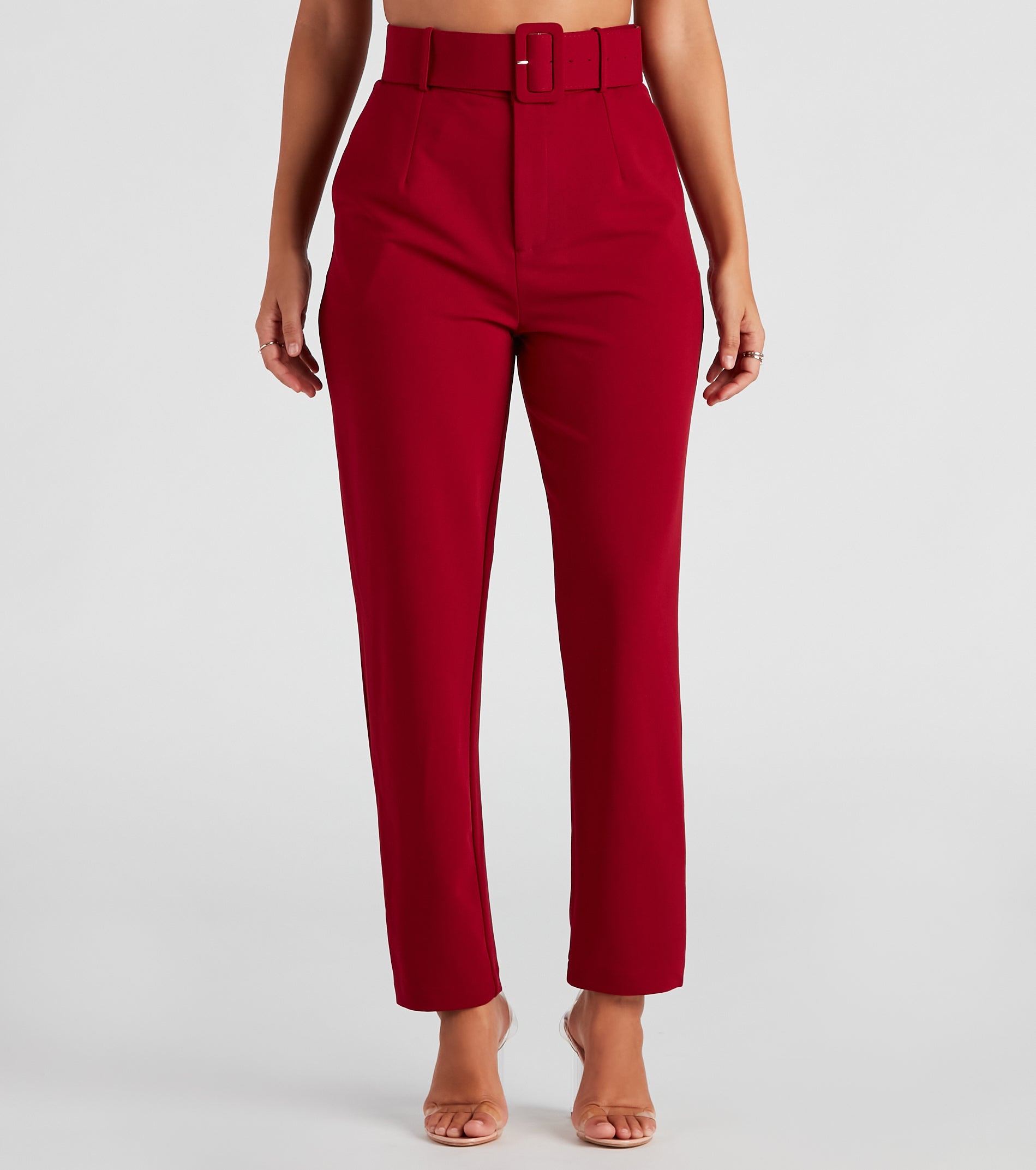 Sixties Style Belted Crepe Pants - Image 10