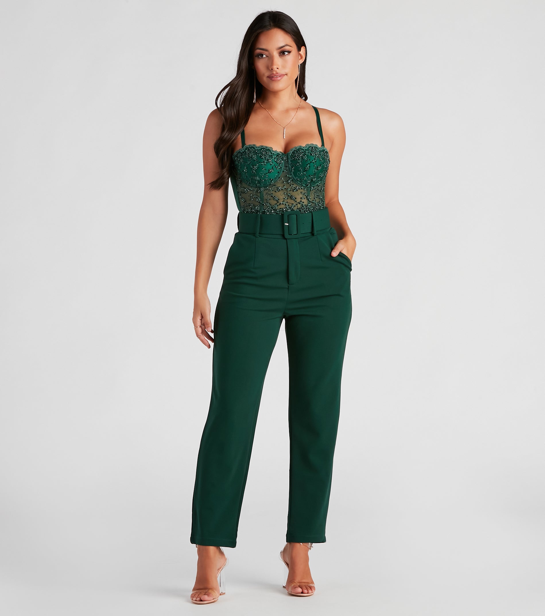Sixties Style Belted Crepe Pants - Image 5