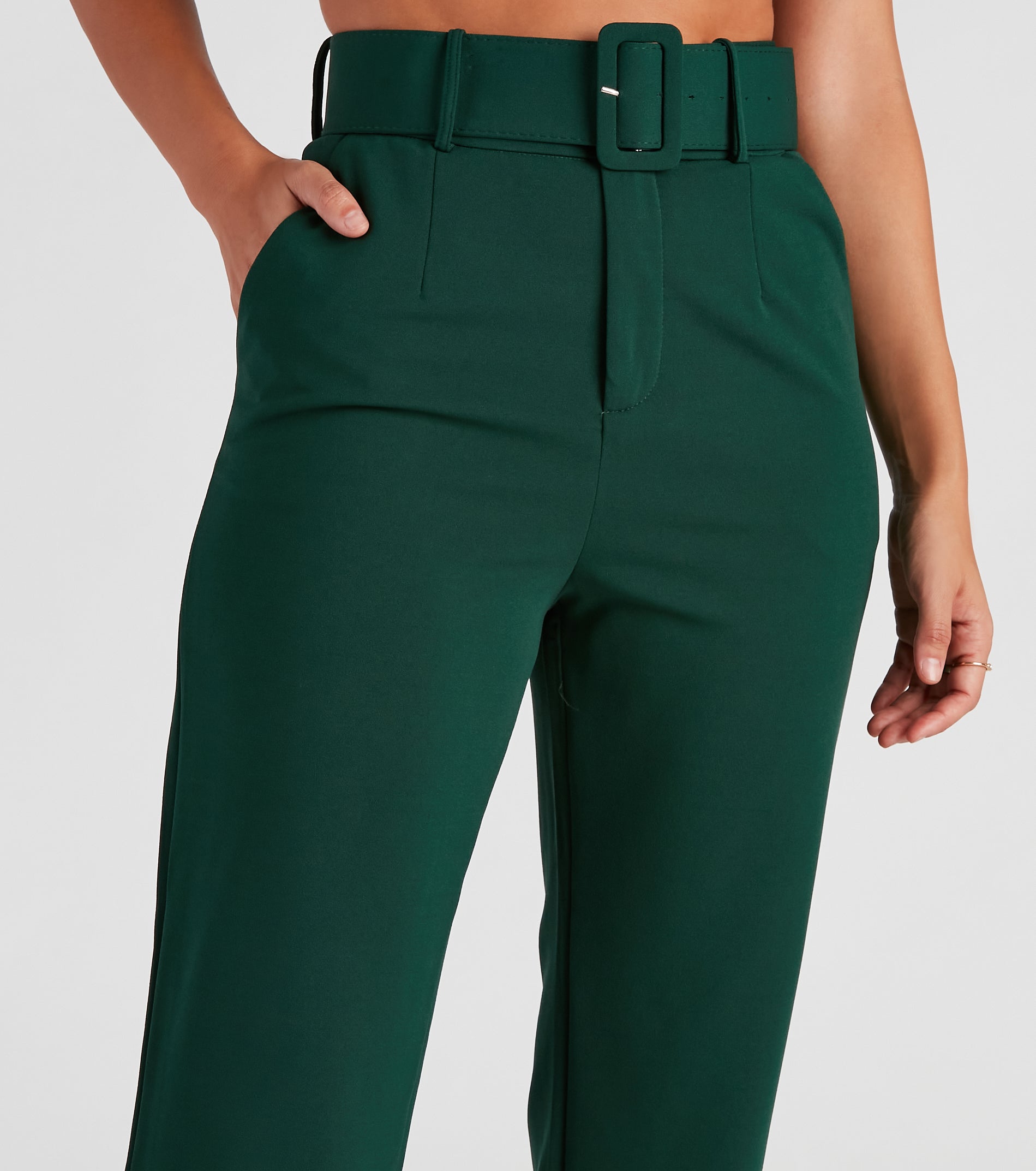 Sixties Style Belted Crepe Pants - Image 7