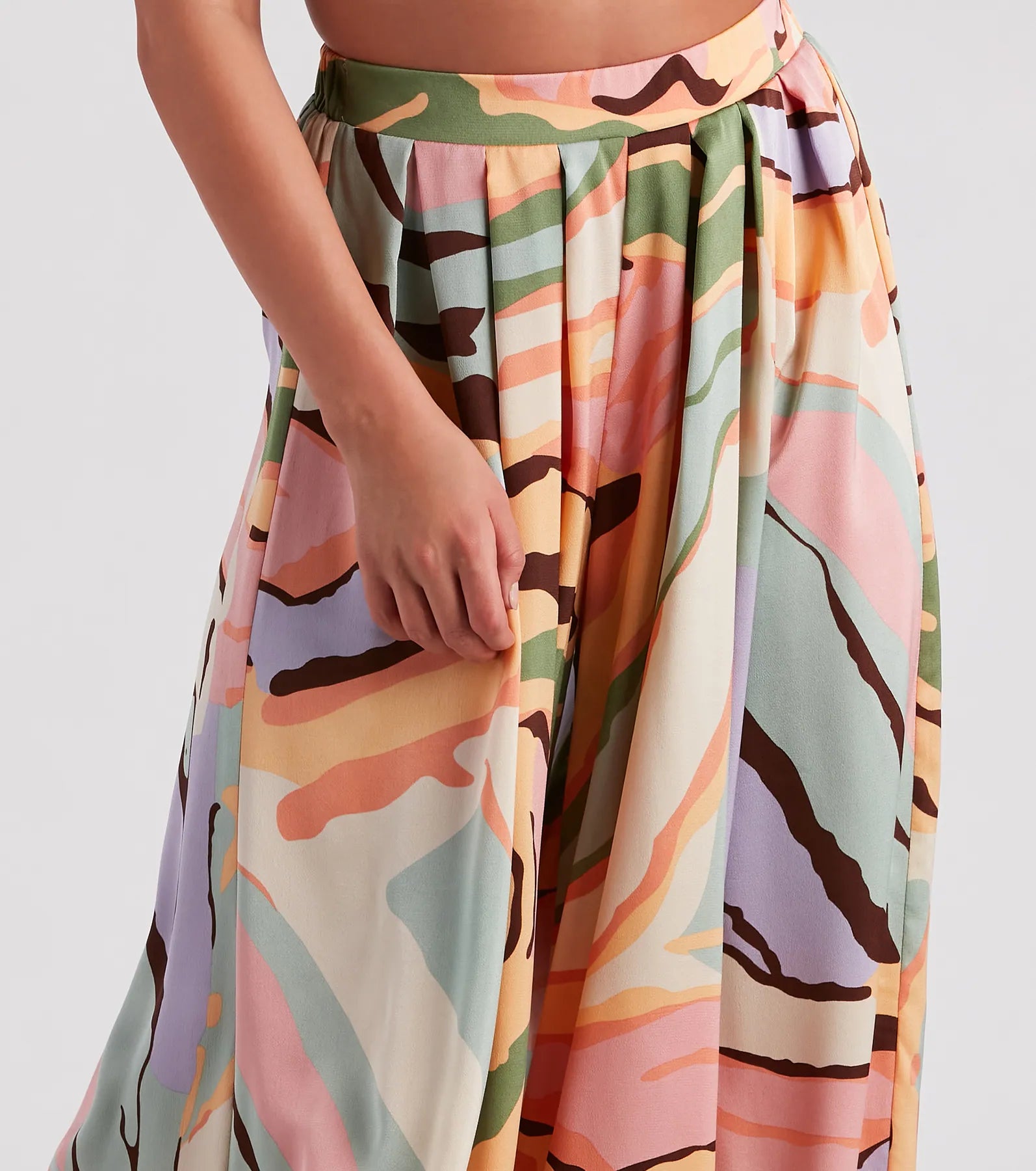 Bring The Heat Printed Wide-Leg Pants - Image 4