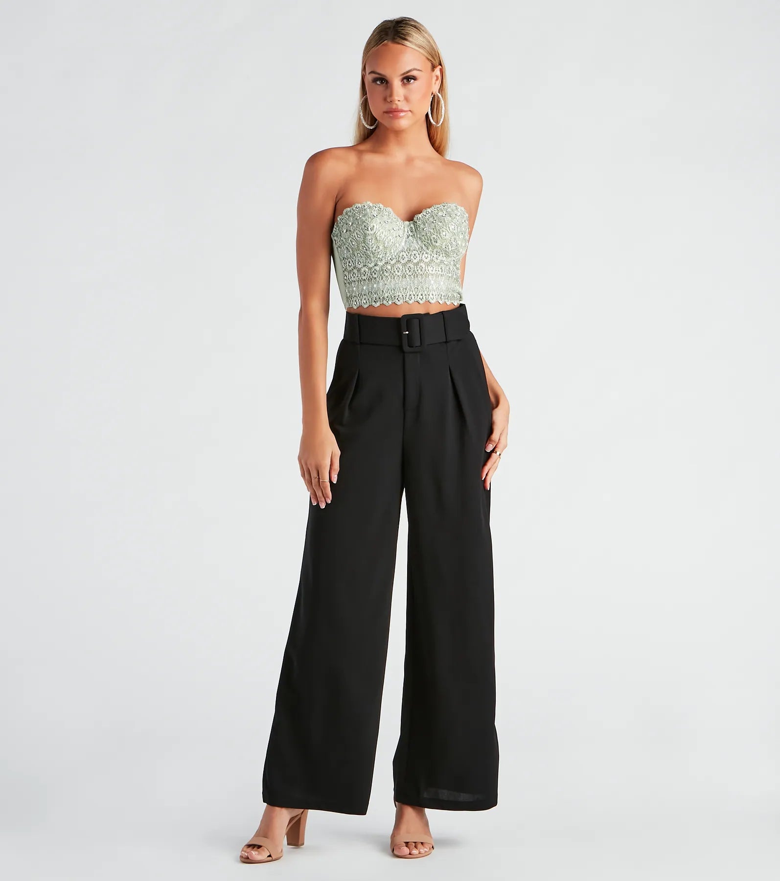 Flip In Reverse Belted Trouser Pants - Image 6