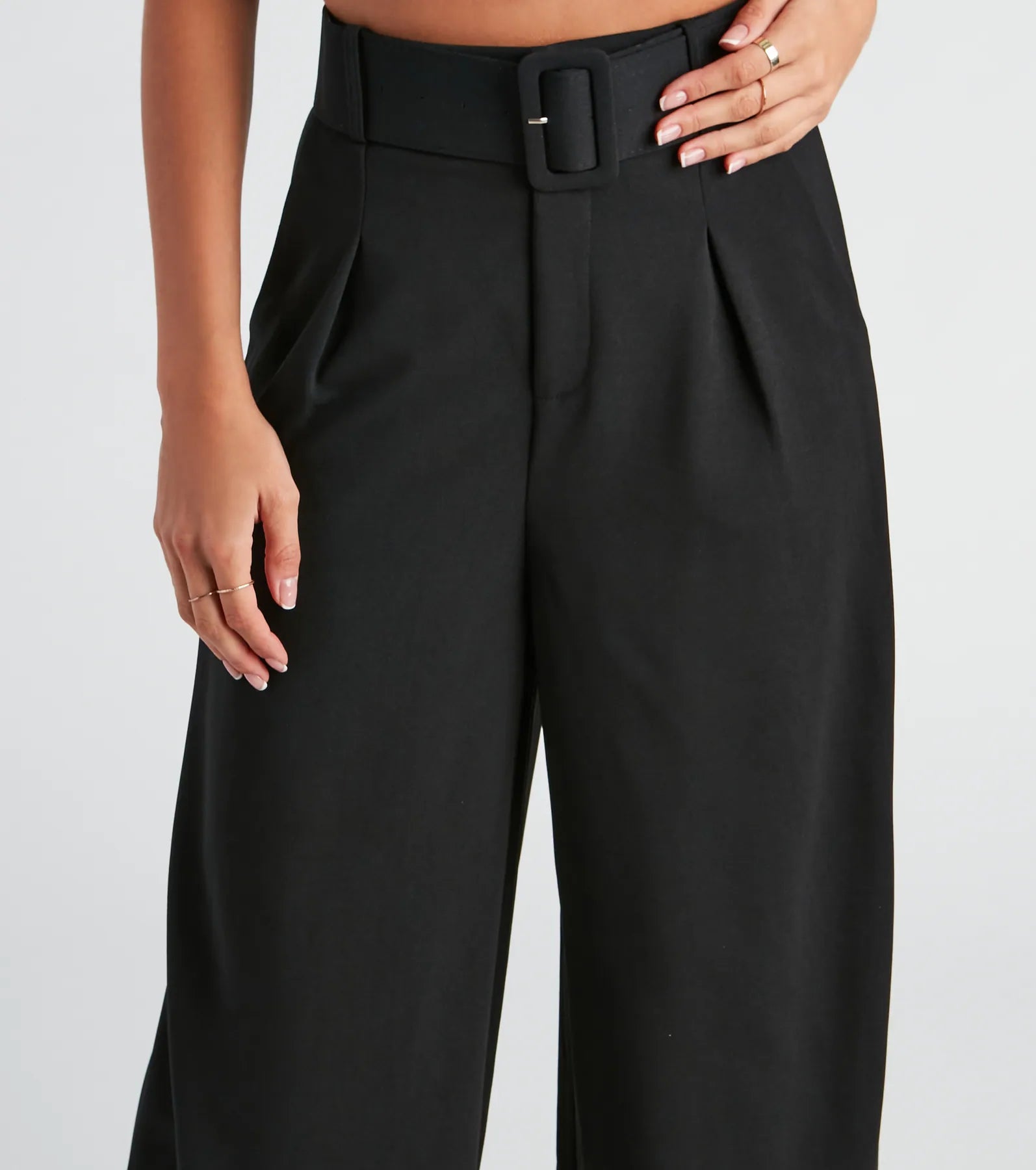 Flip In Reverse Belted Trouser Pants - Image 8