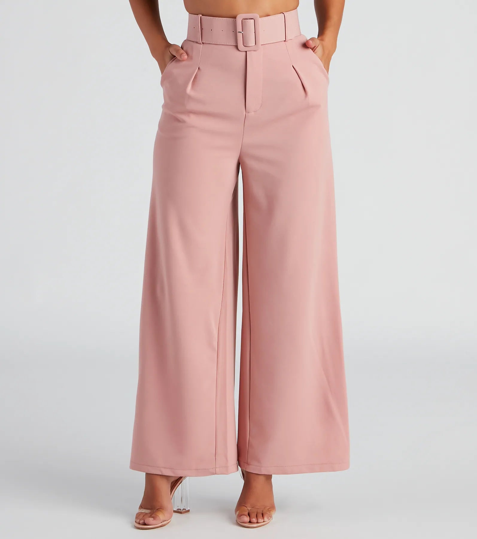Flip In Reverse Belted Trouser Pants - Image 2