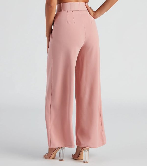 Flip In Reverse Belted Trouser Pants - Image 3