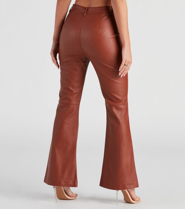Modern Sixties Babe PU Flare Pants - Image 3
