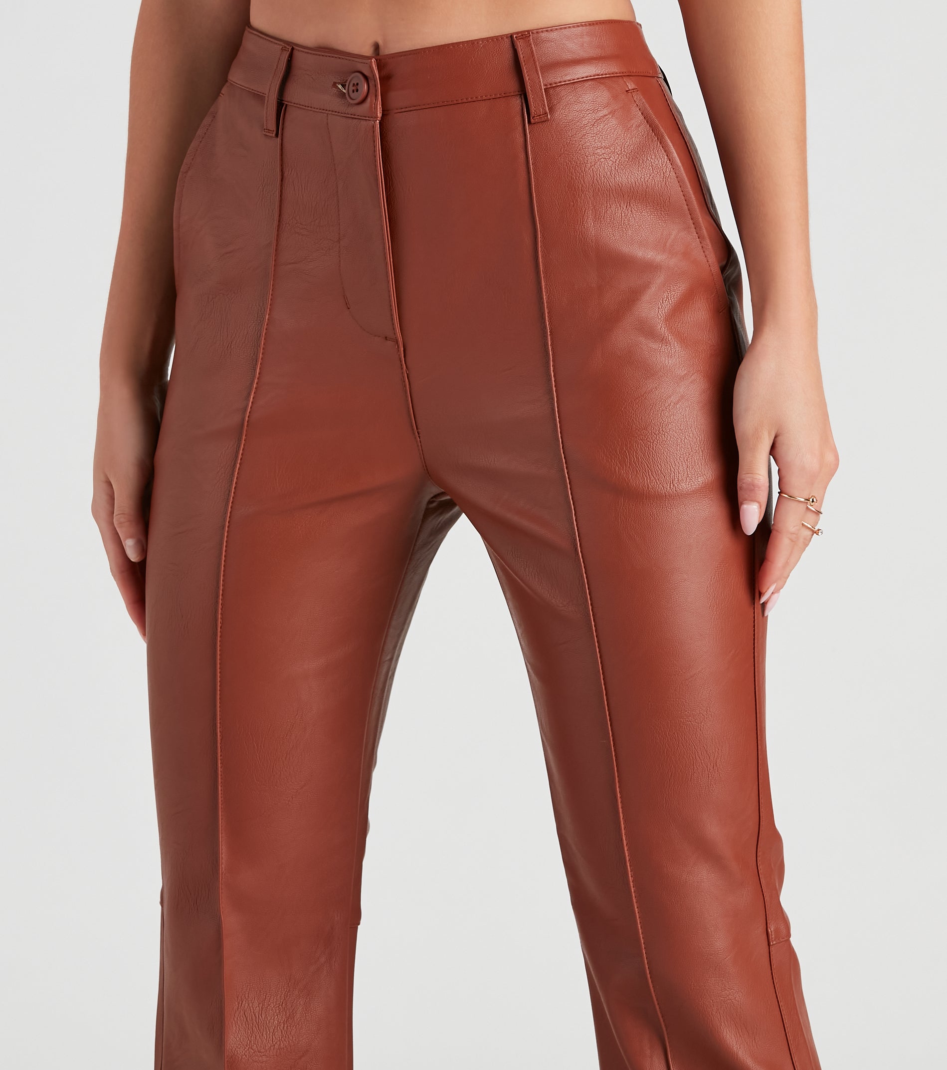 Modern Sixties Babe PU Flare Pants - Image 4