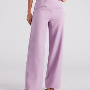 She Means Business Wide-Leg Pants