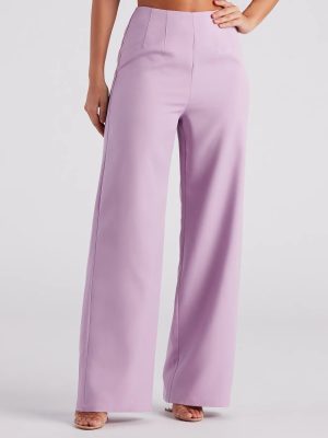 She Means Business Wide-Leg Pants