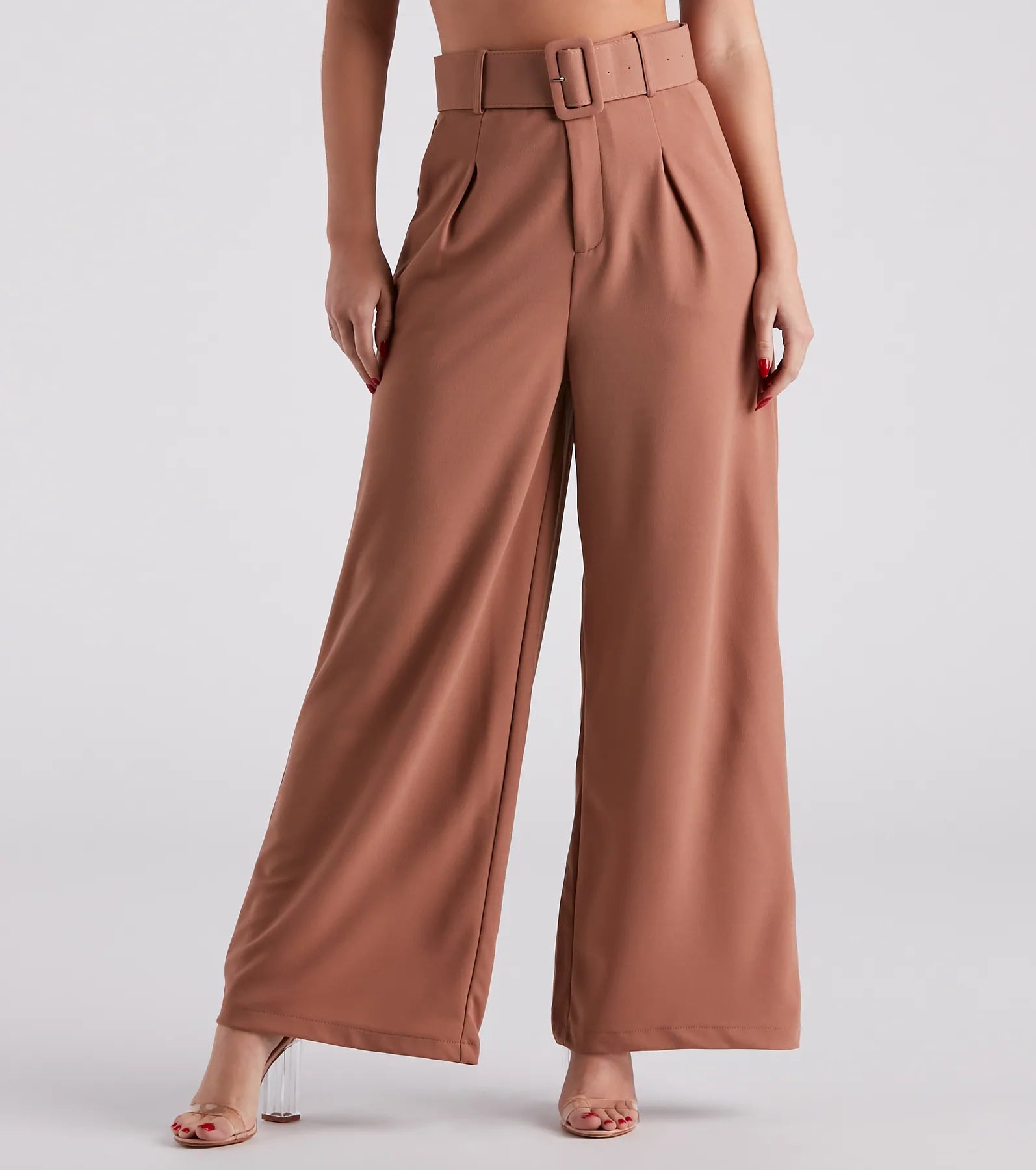 Flip In Reverse Belted Trouser Pants - Image 13