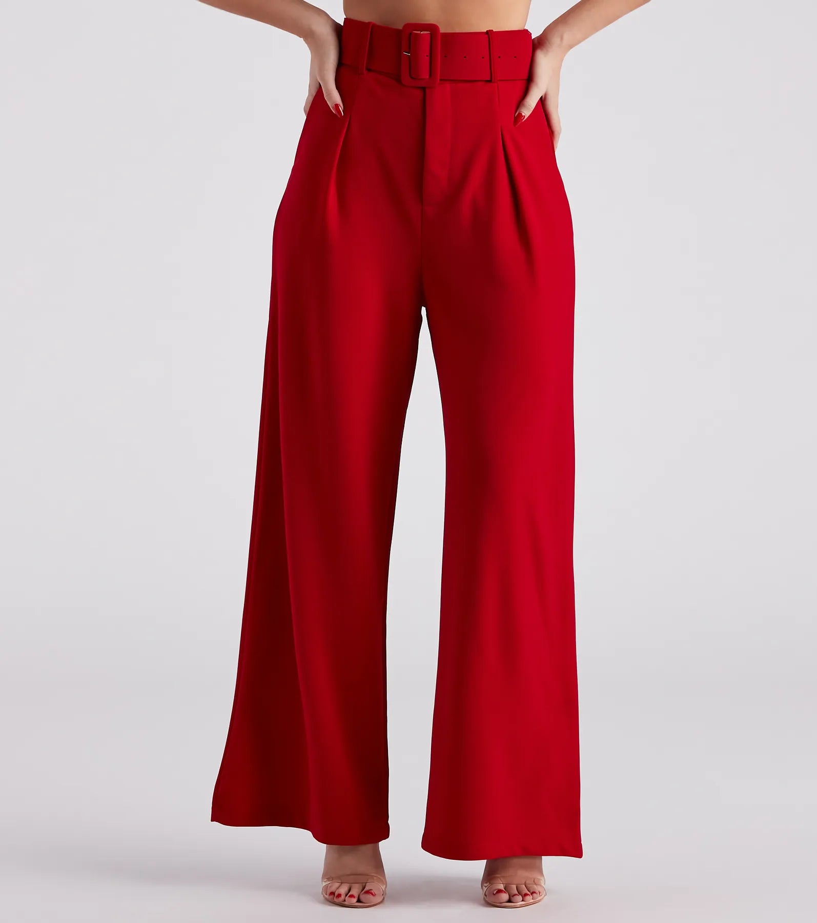 Flip In Reverse Belted Trouser Pants - Image 9