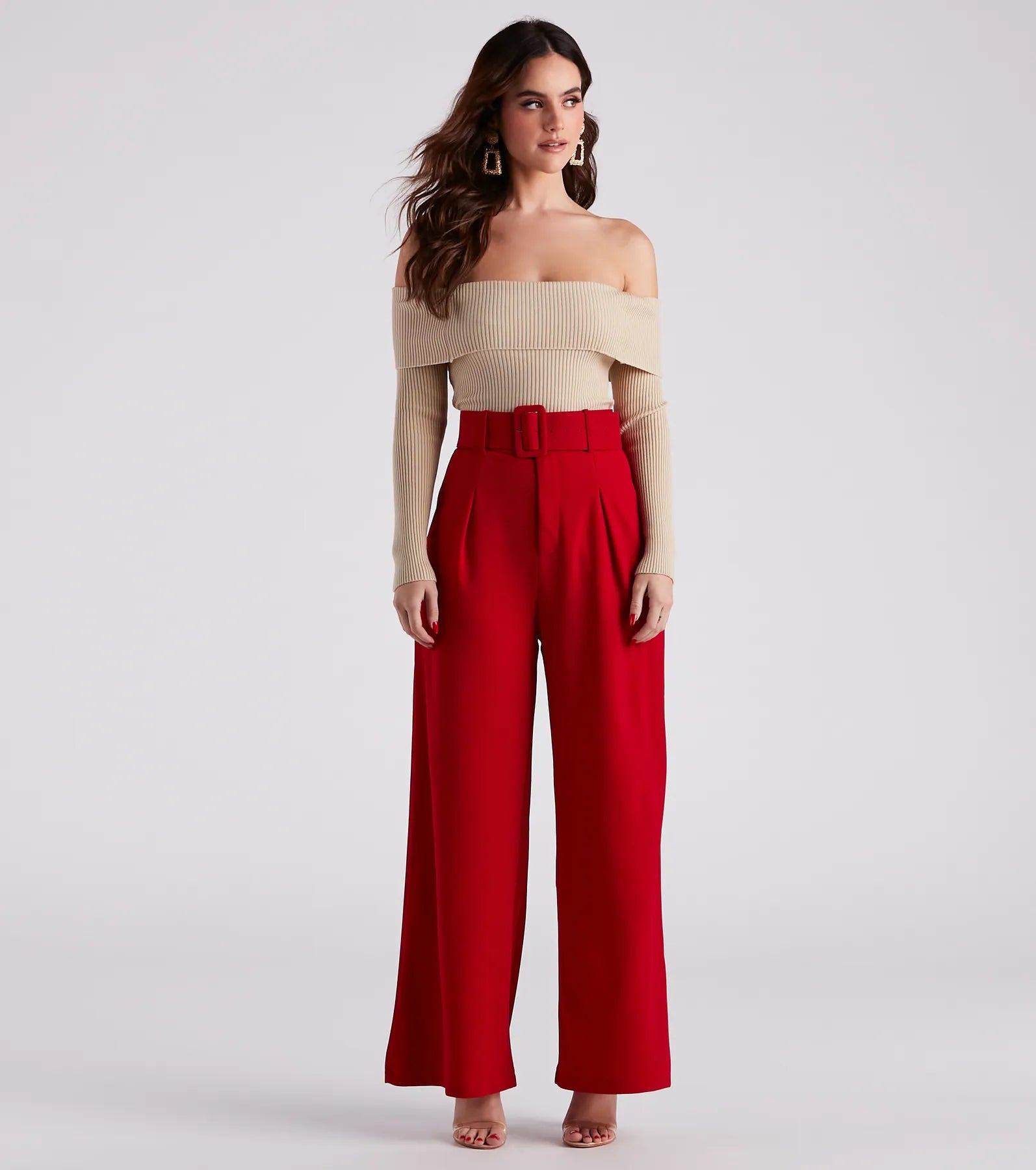 Flip In Reverse Belted Trouser Pants - Image 10