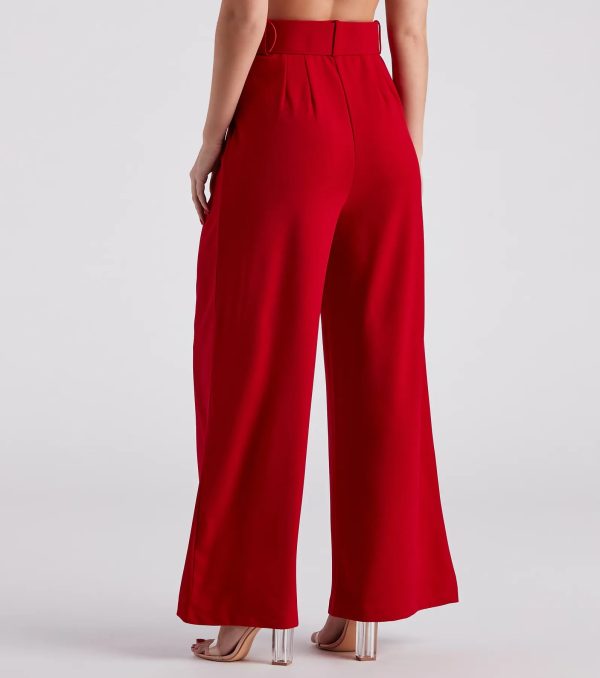 Flip In Reverse Belted Trouser Pants - Image 11