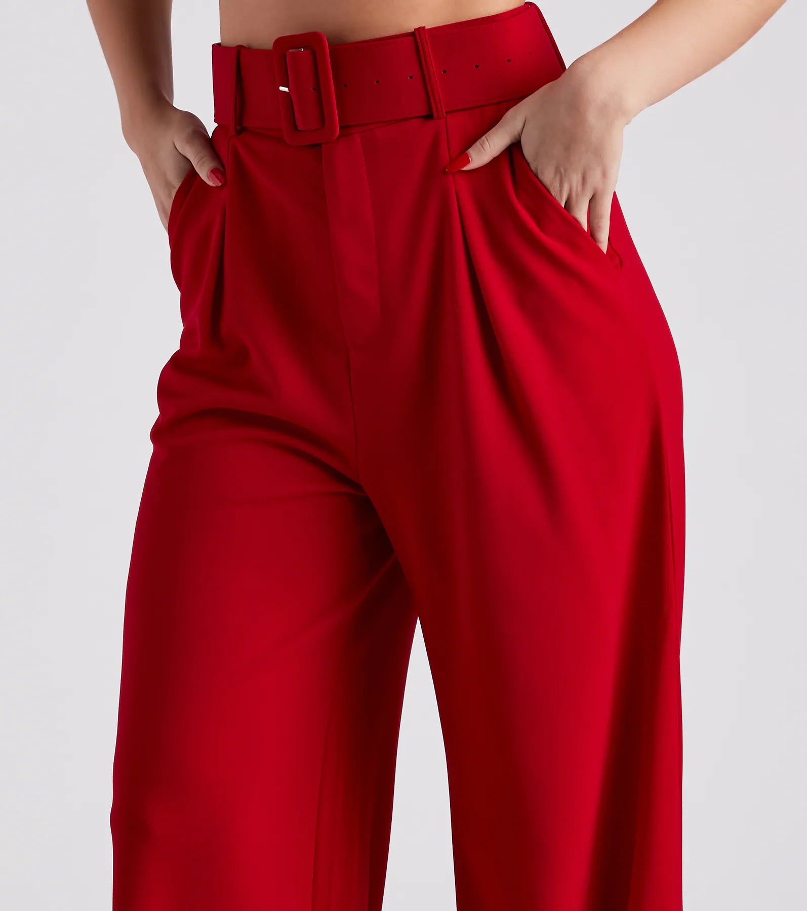 Flip In Reverse Belted Trouser Pants - Image 12