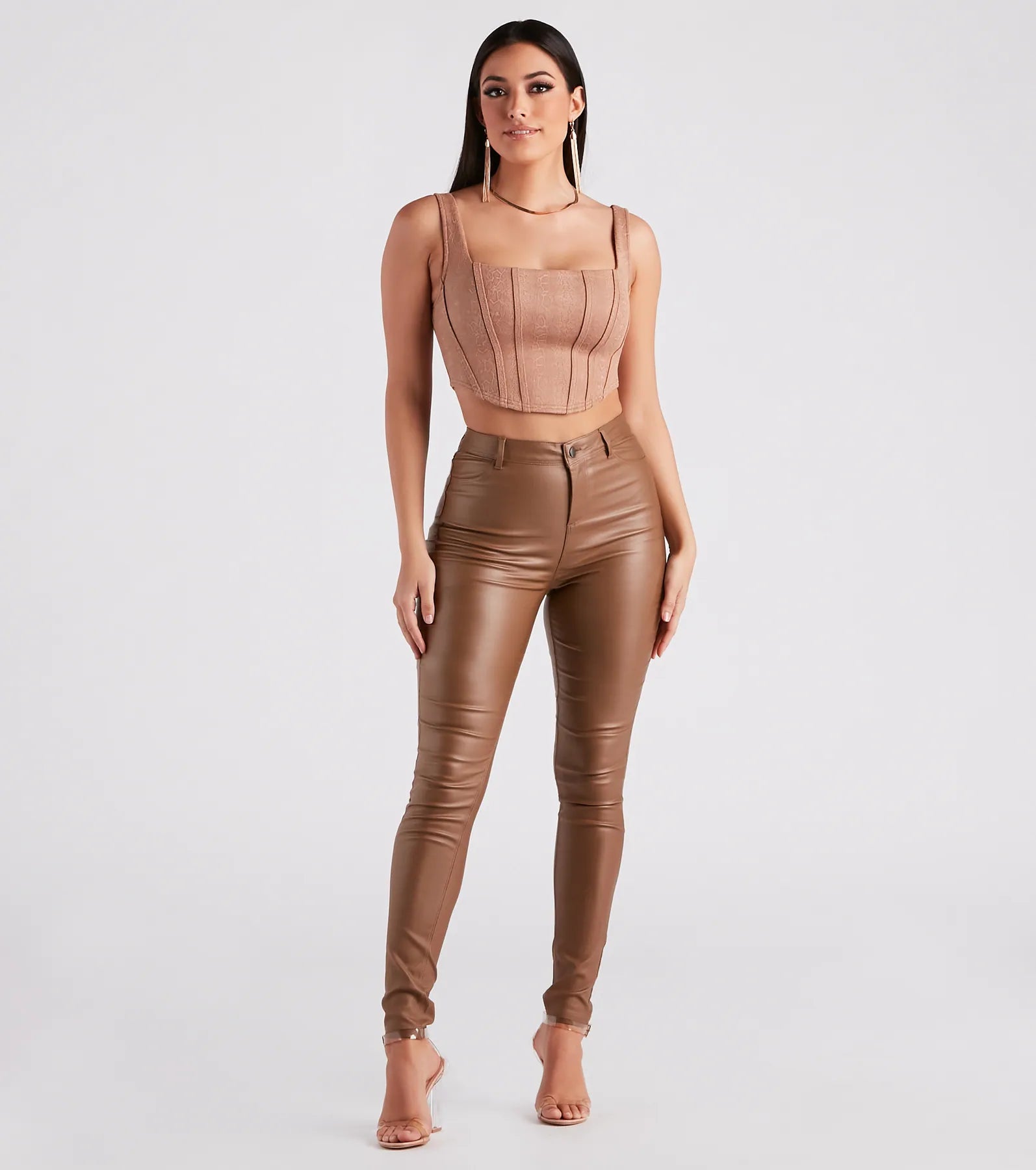 High-Rise Coated Skinny Pants - Image 9