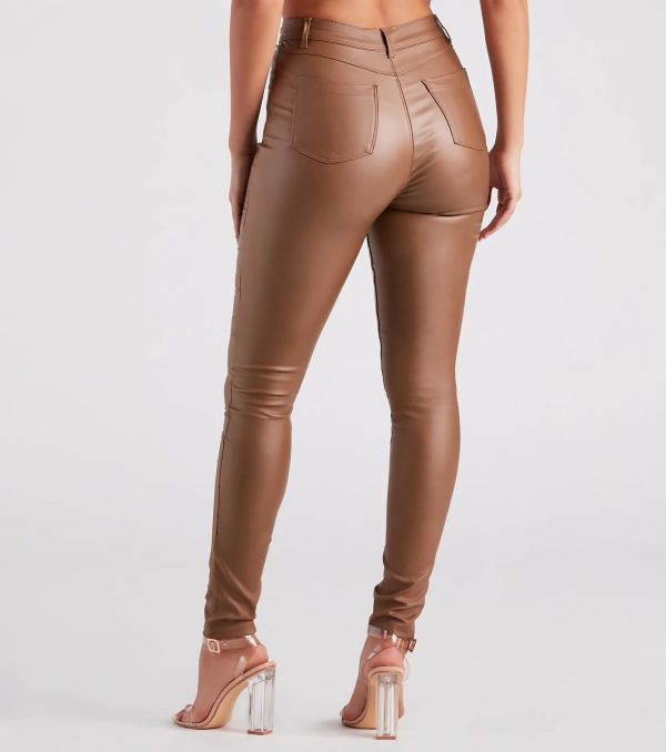 High-Rise Coated Skinny Pants - Image 10