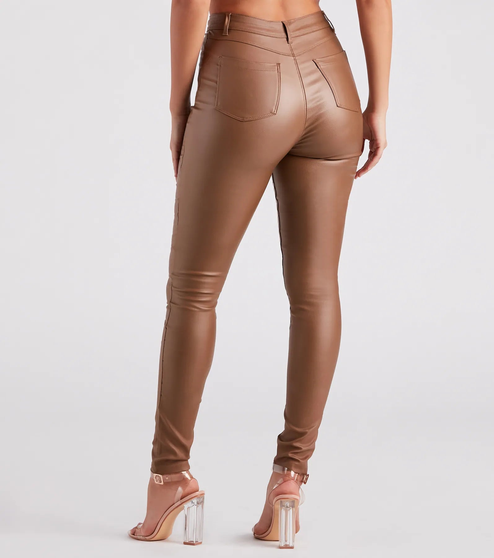 High-Rise Coated Skinny Pants - Image 10