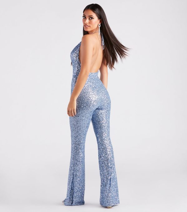 Dance Floor Diva Sequin Backless Jumpsuit - Image 2