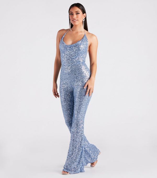 Dance Floor Diva Sequin Backless Jumpsuit - Image 4