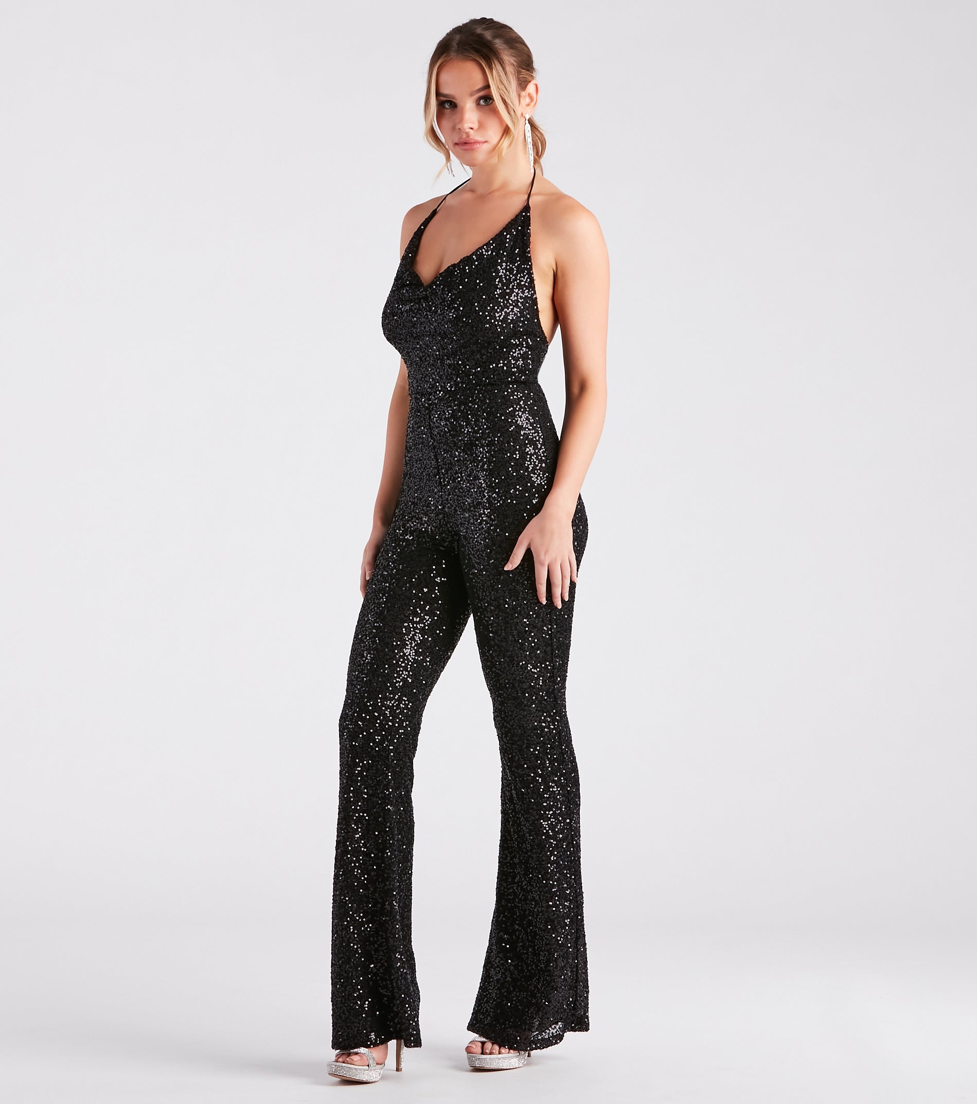Dance Floor Diva Sequin Backless Jumpsuit - Image 7