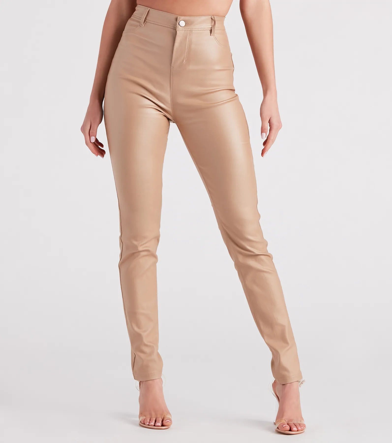 High-Rise Coated Skinny Pants - Image 16