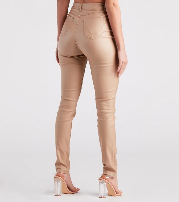 High-Rise Coated Skinny Pants - Image 18