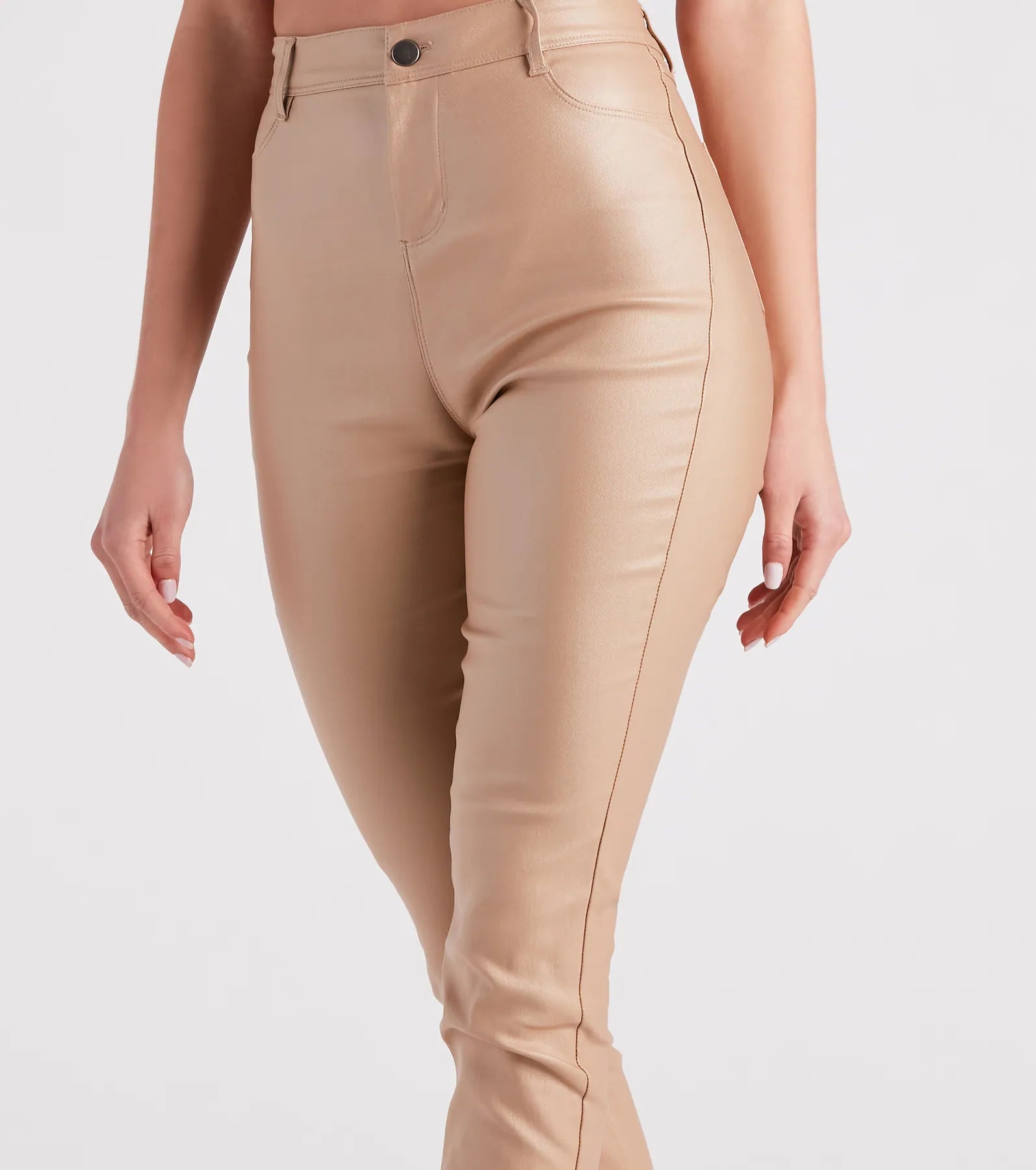 High-Rise Coated Skinny Pants - Image 19