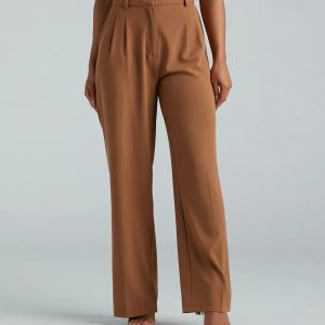 Chic Crepe Boyfriend Trouser Pants