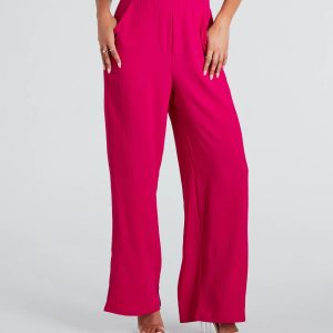 Sunny Vibes Woven Wide-Leg Pants