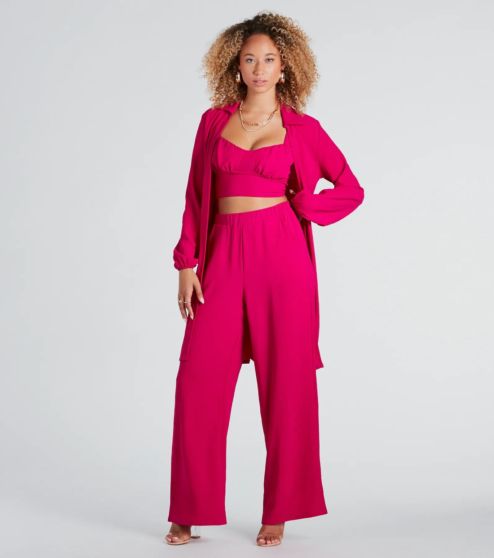 Sunny Vibes Woven Wide-Leg Pants - Image 2