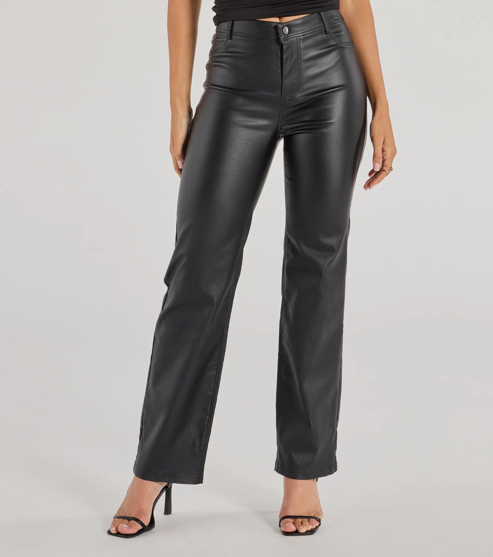 Walking The Walk Faux Leather Straight Leg Pants - Image 4