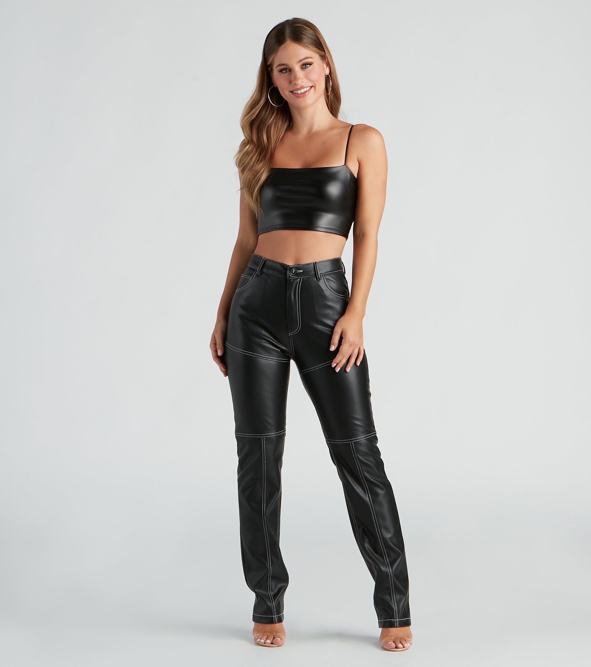 Rock Of Ages Faux Leather Straight-Leg Pants - Image 2