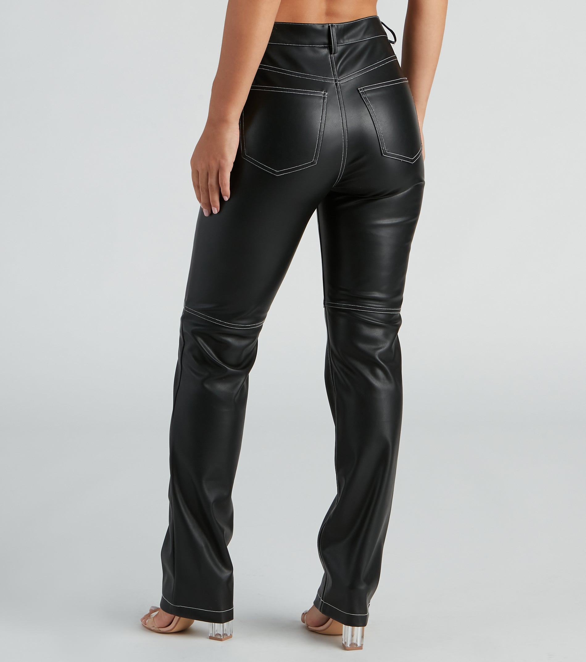 Rock Of Ages Faux Leather Straight-Leg Pants - Image 3