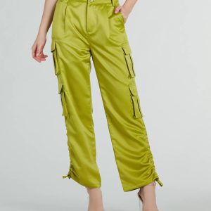 Trendy Babe Satin Cargo Pants